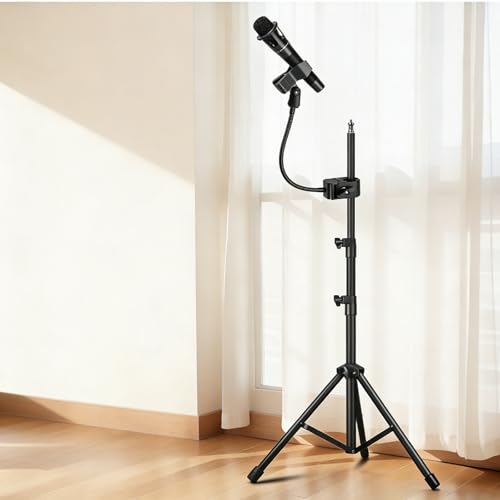 Microphone Stand Arm Gooseneck11.8”/30cmMic Stand Desk With Adjustable Mic Clip & Super Crab Clamp,Desk/Pole Mount Compatiblewith Shura/Fifina/AT2020/Pyla/Blua Snowbell/Rezer