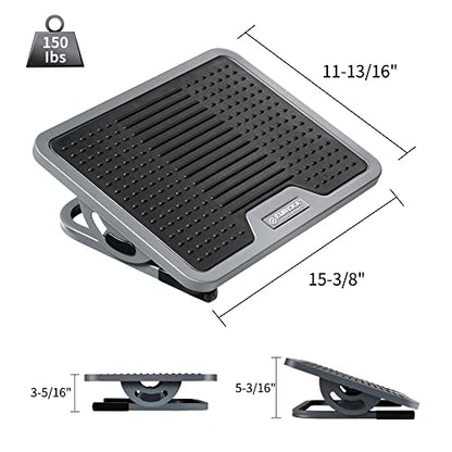 EUREKA ERGONOMIC Tilt Adjustable Footrest, Foot Rest for Under Desk at Work with Massage Surface, Office Foot Rest Under Desk with 20 Degree Tilt No Locking, Metal Frame - style: Compact