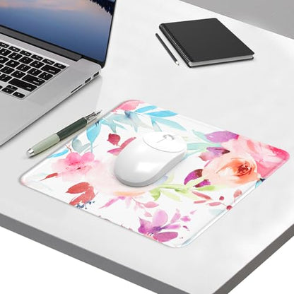 eulps Mouse Pad with Stitched Edge, Multiple Patterns Computer Mouse Pads with Non-Slip Rubber Base, Washable Cloth Mousepad, for Gaming, Laptop, PC (Pastel Bloom) - color: 30Pastel Bloom