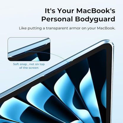 EooCoo Case Compatible with MacBook Air 13 inch M5 2026-2022 Release M4 M3 M2 A3449 A3240 A3113 A2681, Hard Shell&Keyboard Skin Cover&Screen Protector for Mac Air 13.6 inch, Gloss SkyBlue - color: Gloss Skyblue