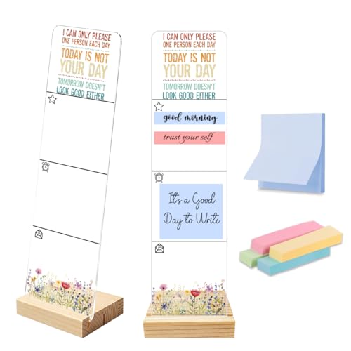 Sticky Note Holder Acrylic Monitor Memo Board Desk Organizers Desk Decor Post It Note Holder with Sticky Notes Funny Sassy Office Quote Today is Not Your Day Humor Inspirational Desk Sign - color: Acrylic 1