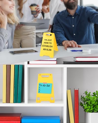 Funny Desk Shelf Decor, Here Establish Alibi Mini Desk Sign | Here Establish Alibi Sign, Funny Shelf Sign, Home Office Decor, Mini Desk Sign - style: Here To Establish An Alibi