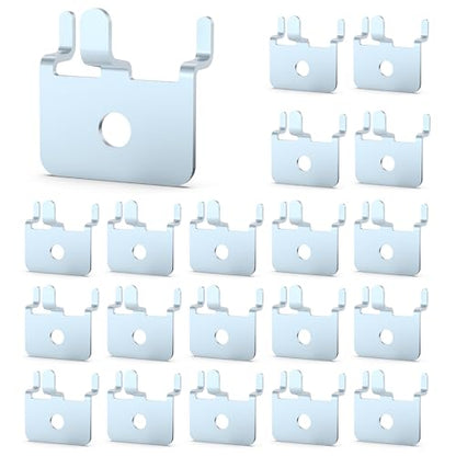 HUHOLE 20PC Pegboard Picture Hangers for 1/8 & 1/4 Inch Pegboards | U Shape Display Hooks with 10 lb Capacity for Pictures, Jewelry, Keys, Lanyards, Arts, Crafts and Retail - color: Silver