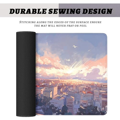 Anime Sunset Gaming Mouse Pad Golden Sky Dream XL Mouse Pad Large Mousepad Extended Laptop Keyboard Mat Gaming Desk Pad Mouse Mat Office Computer Keyboard Laptop 31.5"x11.8" - color: Anime Sunset, size: 31.5L x 11.8W inches