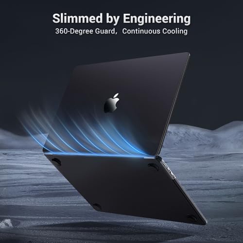 MOSISO Ultra-Thin & Seamlessly Closes Cover Compatible with MacBook Air 13 inch Case M5 M4 M3 M2 2026-2022 A3449 A3240 A3113 A2681, 2 in 1 Kit Anti-Fingerprints Shell for Mac Air 13.6, Black Clear - color: Black Clear