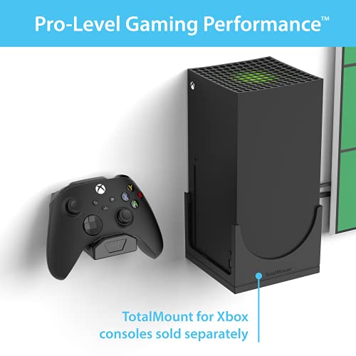 TotalMount Controller Wall Stand (1 Pack) with Non-Slip Pad & Removable Adhesive for Xbox, PS5, PS4, and Nintendo – This Premium Holder Won’t Damage Your Wall with Screws or Permanent Adhesive - color: Premium Black – One Pack
