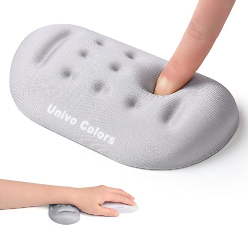 UnivoColors Gray Superfine Memory Foam Wrist Rest Soft Gel Ergonomic Mouse Pad Wrist Support for Mouse, Gaming, Computer, Laptop, Office - color: Wr_gray, style: Wrist Rest