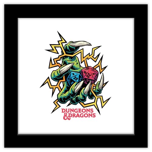 Trends International Gallery Pops Dungeons & Dragons - Black Light Critical Hit Wall Art, 12" x 12" Gallery Pops Wall Art, Black Framed Version - color: Black Framed Version