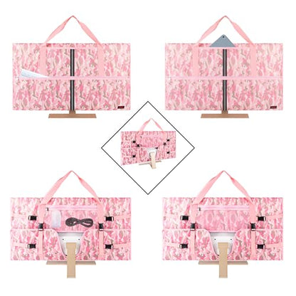 Travel Carrying Bag Compatible with 32" All-in-One Desktop Computer and 32" Monitor (Camouflage Pink) - color: Camouflage Pink