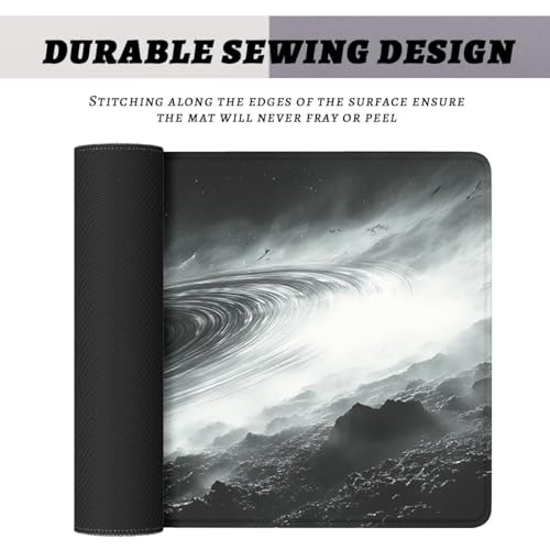 Black Hole Gaming Mouse Pad Space Galaxy Art Mouse Pad Large Mousepad Extended Laptop Keyboard Mat Gaming Desk Pad Mouse Mat Office Computer Keyboard Laptop 31.5"x11.8" - color: Black Hole, size: 31.5L x 11.8W inches