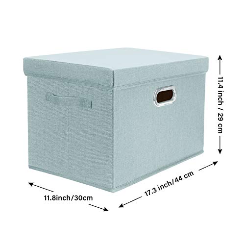 TYEERS Collapsible Storage Bins With Lids, Large Fabric Storage Boxes - 2 Pack - Aqua Spring - color: Auqa Spring, size: 2-Pack Large