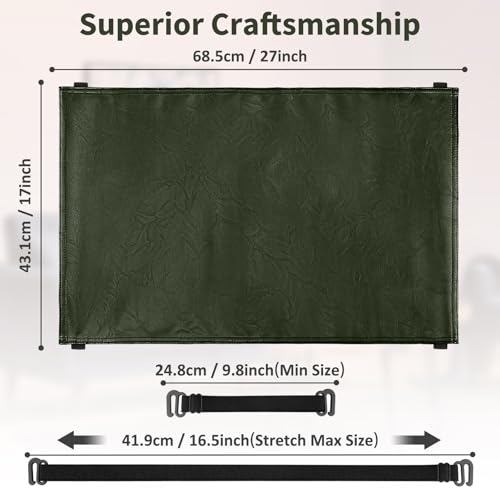 Recliner Headrest Protector-Faux Leather Headrest Covers for Recliners,Recliner Headrest Cover with Elastic Straps,Chair Headrest Covers for Recliners Protector 17 x 27 in(Dark Green) - color: Dark Green