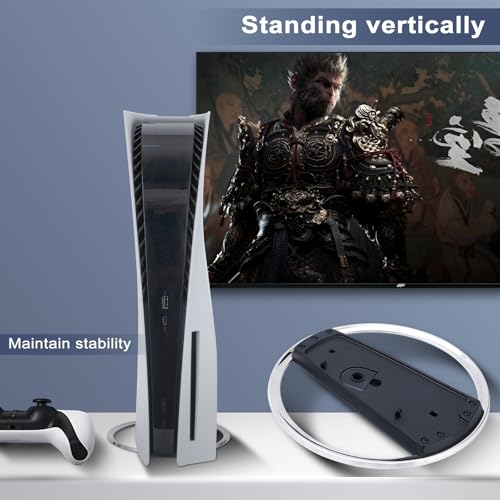 Glieskir Vertical Stand Compatible with PS5 Slim & PS5 Pro – Sturdy Base and Secure Mount for PlayStation 5 Slim and Pro Consoles