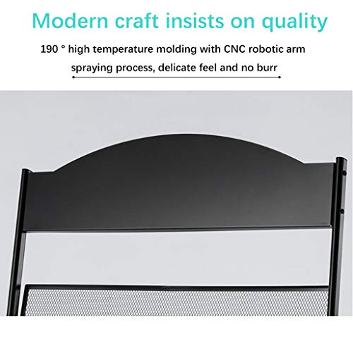 Iron Simple Floor-Standing Magazine Display Rack - Black