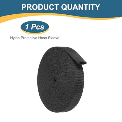 HARFINGTON Nylon Protective Hose Sleeve 0.6" ID 33FT Cable Cover Sheath Hydraulic Hose Protector Wrap for Welding Cord Tig Torch Hydraulic, Black - size: 0.6" ID 33FT