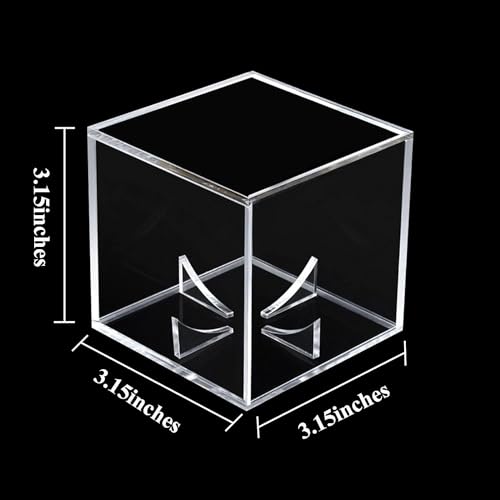 12 Pack Baseball Display Case UV Protected Acrylic Clear Baseball Holder Square Cube Ball Protector Memorabilia Autograph Display Box for Official Size Baseball - size: TWELVE PACK