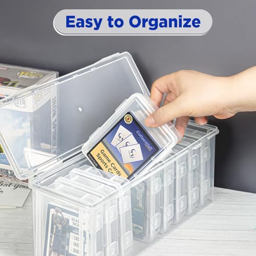 10 PCS Trading Card Storage Box Set, Plastic Top loaders Storage Box, Fit for Standard Card, Top Loaders and Magnetic Card Holders