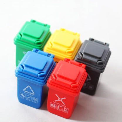 Miniature Garbage Can Set 5, Dollhouse Miniature Waste Bins, Dollhouse Mini Rubbish Garbage Trash Dump Bin, Recycle Bin, Trash Can, for Garbage Collection, Dollhouse Decoration