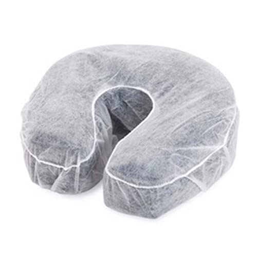 ZMDREAM Pack of 75 Headrest Covers Fitted Disposable Massage Face Rest Cradle Covers White & Black - color: White