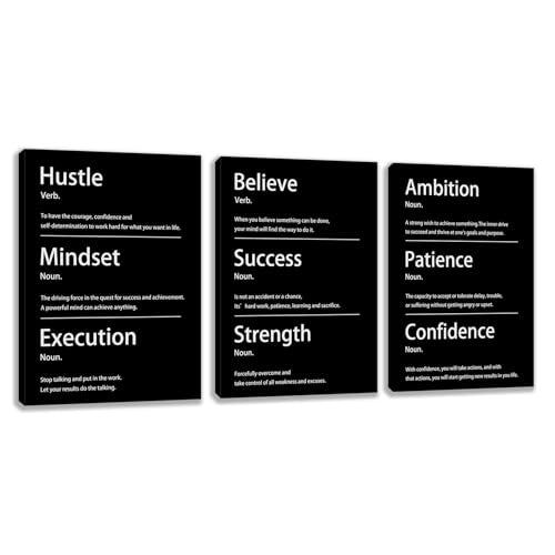 Motivational Wall Decor Paintings Inspirational Office Wall Decor Posters Prints 3 Pieces Bedroom Decor Living Room Office Canvas Picture Wall Painting Home Decoration Framed Artwork (60" Wx28 H) - color: Decor-22, size: 20 x 28 inch x 3pcs