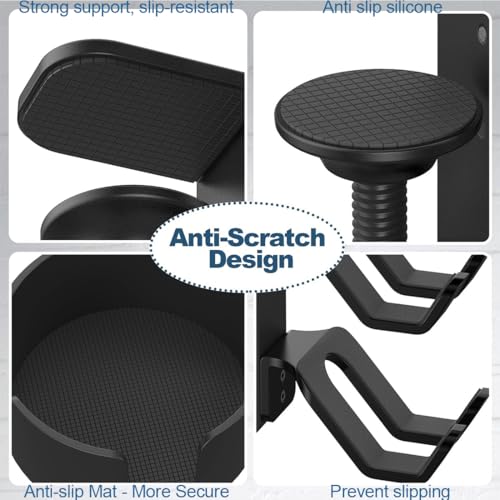 Cup Holder for Desk - Under Desk Cup Holder for Gaming,Controller Holder,360° Rotating Controller Headphone Holder
