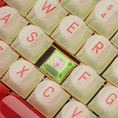 OOCTPK Chilkey Sprout Green Tactile Switches Keyboard Switch for Mechanical Gaming Keyboard, 5 Pin Pre-Lubed Keyboard Switches with POM Housing UPE Stem for Mechanical Gaming Keyboard (35pcs) - color: Sprout Green-35Pcs