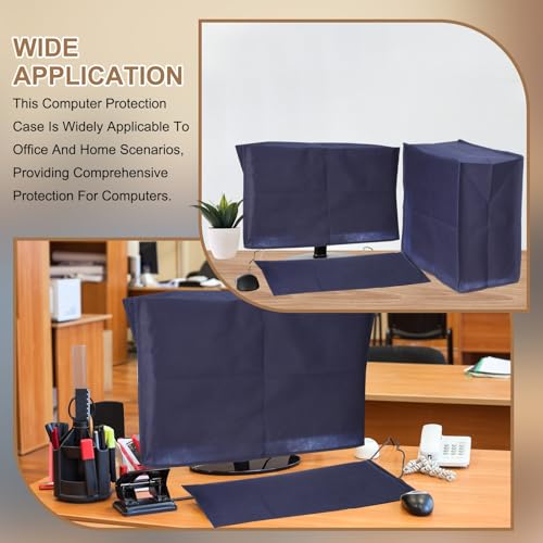 PATIKIL Computer Dust Cover, 17" Monitor Dust Protection Dustproof Cover Case for Desktop PC CPU Protector - 1Pcs (Blue) - size: 17"