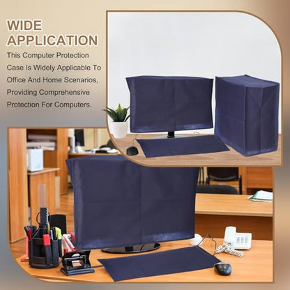PATIKIL Computer Dust Cover, 24" Monitor Dust Protection Dustproof Cover Case for Desktop PC CPU Protector - 1Pcs (Blue) - size: 24"