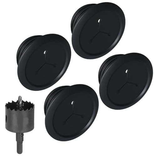 ECHOGEAR Wall Cable Hiders for Cable Management - 2.25" Mini Cord Hider Conceals 3 Low Voltage Cables Behind Wall - Perfect for Speakers, Mounted TVs, Desks & More - Black 4-Pack - color: Black, size: 4 Pack