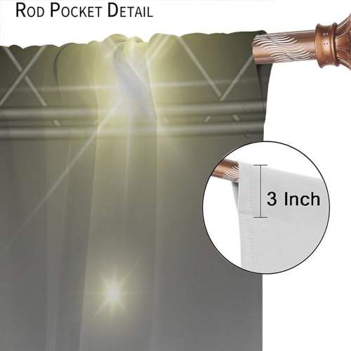 Rock Music Curtains, Teens Boys Electronic Musical Instrument Curtain Guitar Drum Speaker Window Drapes for Bedroom Living Room 42" W X 45" L(No Blackout) - color: Music-9, size: 20.5"W x 45"L (Pack of 2)