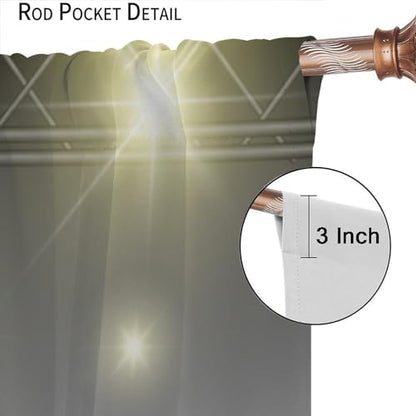 Rock Music Curtains, Teens Boys Electronic Musical Instrument Curtain Guitar Drum Speaker Window Drapes for Bedroom Living Room 42" W X 45" L(No Blackout) - color: Music-9, size: 20.5"W x 45"L (Pack of 2)