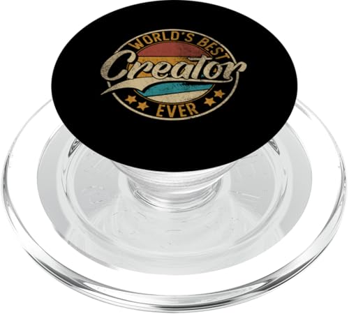 Worlds Best Creator | Vlogger Influencer | Blogger PopSockets PopGrip for MagSafe - style: Magnetic PopGrip