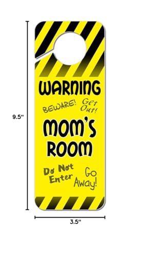 GRAPHICS & MORE Mom Family Do Not Disturb Plastic Door Knob Hanger Warning Room Sign - Yellow