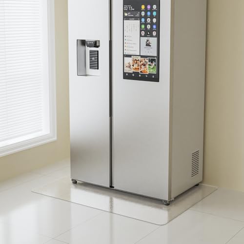 Small Clear Area Mat, 3'×3' PVC Waterproof Hard Floor Mat for Under Refrigerator, Under Plant Pots - color: Frosted Clear, size: 3' x 3' (Rectangular)