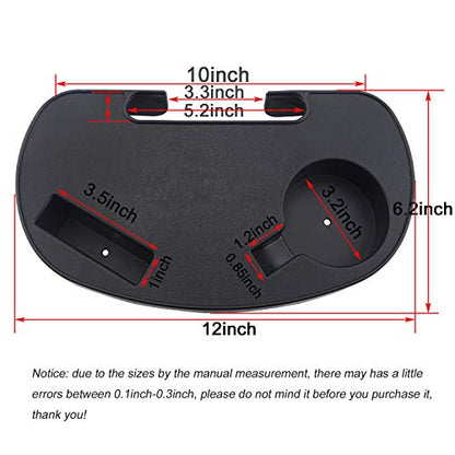 Oval Zero Gravity Lounge Chair with Cup Holder and Tray, Side Recliner, Mobile Phone Slot, Snack Tray - Black