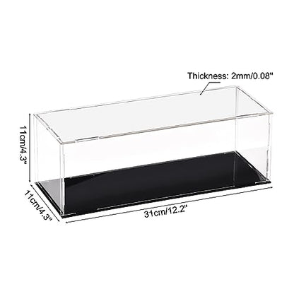 uxcell Acrylic Clear Display Case Box Dustproof Protection Showcase Cube Collectibles Show Box 11.8x3.9x3.9inch - size: 11.8x3.9x3.9inch