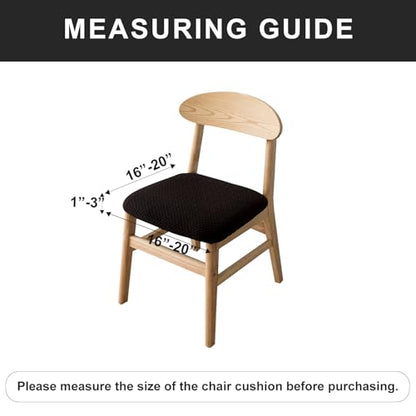 Genina Seat Covers for Dining Room Chair Seat Slipcovers Kitchen Chair Covers (Black, 4 Pcs) - color: Black, size: 4 PCS