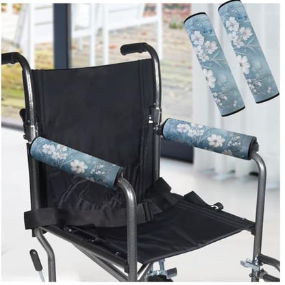 Wheelchair Armrest Covers Blue Dragonfly Wheelchair Accessories Chair Arm Pads Universal for Wheelchair Armrests Office Transport Chairs - color: Blue Dragonfly