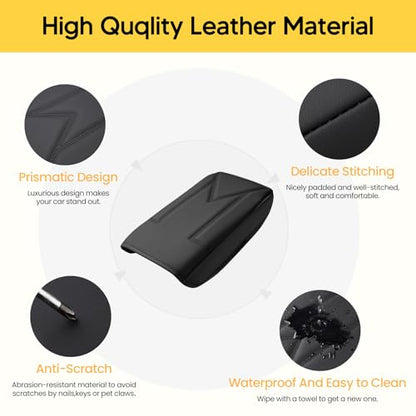 Shademax Center Console Cover for Jeep Grand Cherokee L 2022-2026 Armrest Cushion Pad Arm Rest Cover Leather Console Lids Protector for Teep Grand Cherokee L Accessories - size: For Jeep Grand Cherokee L 2022-2026