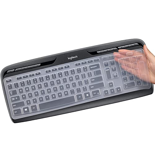 Keyboard Cover for Logitech MK320 K330 MK335 YR002/Y-R0009 Wireless Ultra Thin Silicone Keyboard Protector Skin Logitech MK320 K330 MK335 Accessories-Clear - color: Clear