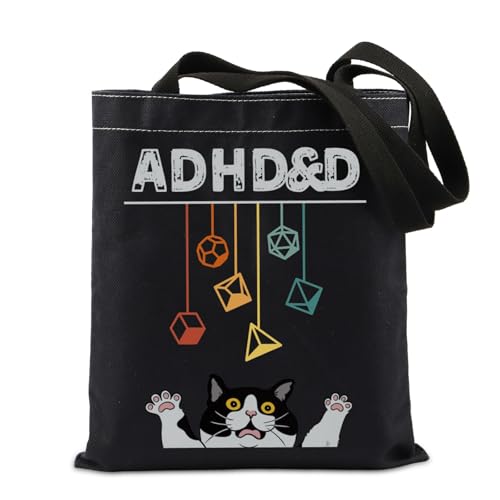 TIIMG Video Game Gift Cat RPG Game Player Cat Lover Gamer Tote Bag