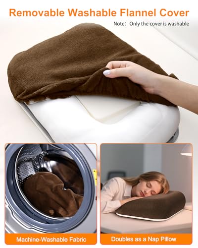 Lap Desk with Storage Cushion Washable - with Magnetic Mouse Pad, Scented Cotton Pads - Multi-Functional Lap Desk for Home Office Couch Bed -Fits Up to 15 Inch Laptop