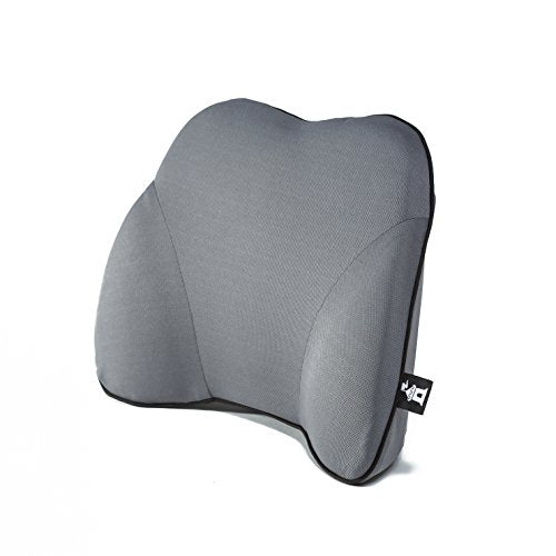 Castle Squire Firm Memory Foam Lower Back Backrest - Dense Foam Padding Lumbar Support Pillow for Home, Office, Auto, and Travel (Squire Size, Stone) - color: Stone, size: Squire