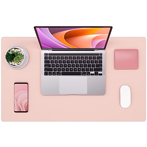 K KNODEL Non-Slip Desk Mat, Desk Pad, Desk Blotter, Desktop Mat for Desk, Small Desk Protector, Office Computer and Laptop Mat for Desk (23.6"x13.8", Pink) - color: Pink, size: 23.6"x13.8"