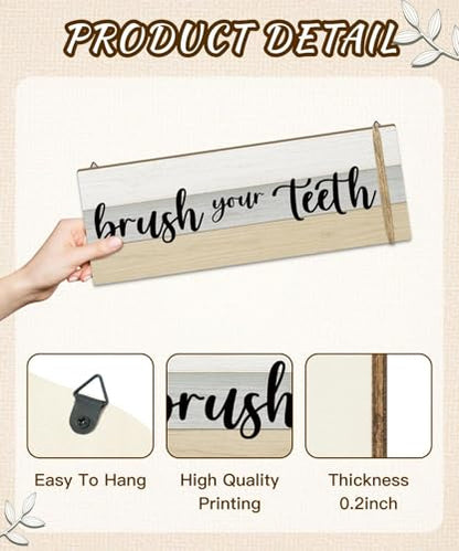Putuo Decor Bathroom Wall Decor Set of 3, Relax Soak Breathe Unwind Wood Sign Panels, Spa Style Bathroom Hanging Art for Tub Area, Vanity, Powder Room, Yoga Studio, Meditation Corner, Apartment