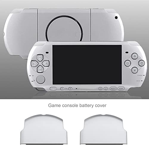 SING F LTD 2PCS Replacement Battery Door Covers Cases Protectors Compatible with Sony PSP 2000 2003 2004 3000 3003 3004 Silver Plastic Console Accessories - color: Silver