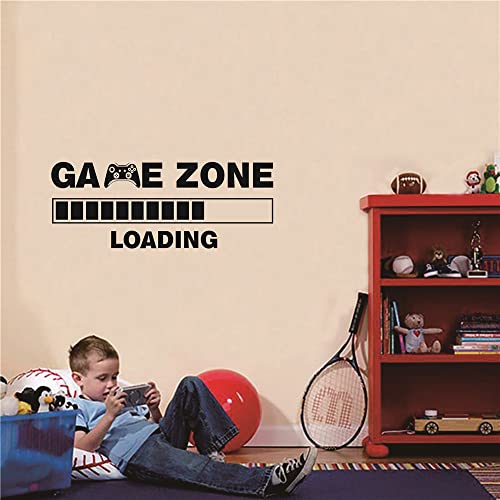 Kids Room Game Zone Loading Decor Sticker Boys Bedroom Gaming Room Wall Decal Living Wall Art Mural AFN112 (57x25cm)