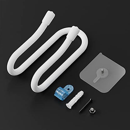 Linkidea Controller Wall Mount Holder Compatible with PS4, PS5, Xbox, Switch, Multifunctional Adjustable Headphone Hook, VR Headset Hanger (White, 4 Pack)