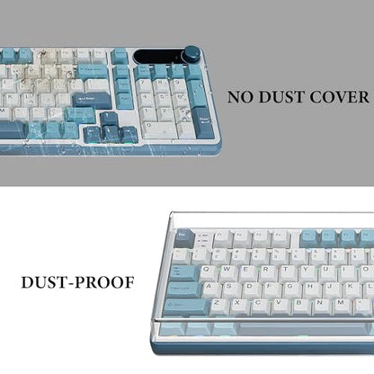 Geekria Keyboard Dust Cover, Clear Acrylic Keypads Cover for Computer Mechanical Keyboard, Compatible with RK Royal KLUDGE S98, Aula F99 Pro, EPOMAKER Galaxy100, Keychron Q5 Pro / Q5 Max