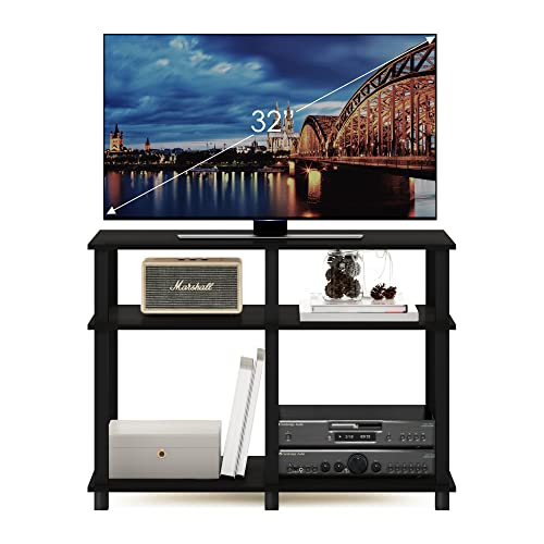 Furinno Romain Turn-N-Tube Stand for TV up to 40 Inch, 40-Inch, Espresso/Black - color: Espresso/Black, size: 40-Inch Plastic Poles